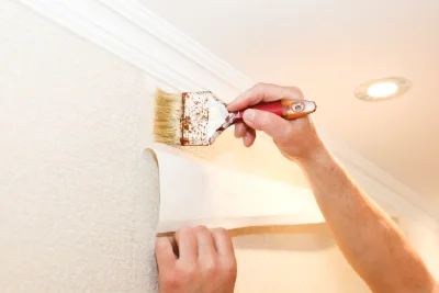 Pose de papier peint à Barèges — revêtements muraux et toiles de verre